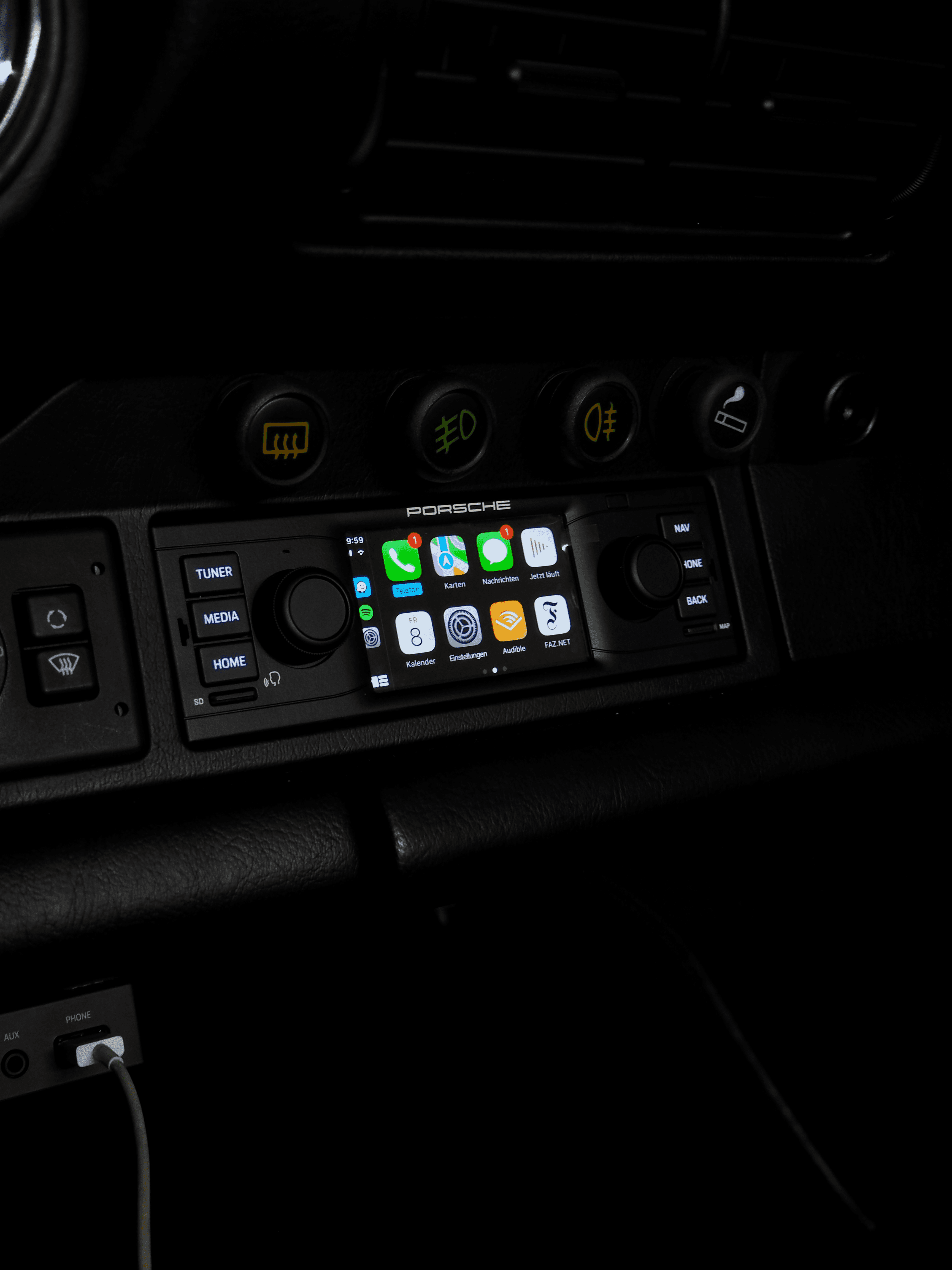 Porsche 993 mit Apple CarPlay im PCCM Porsche Klassik Radio